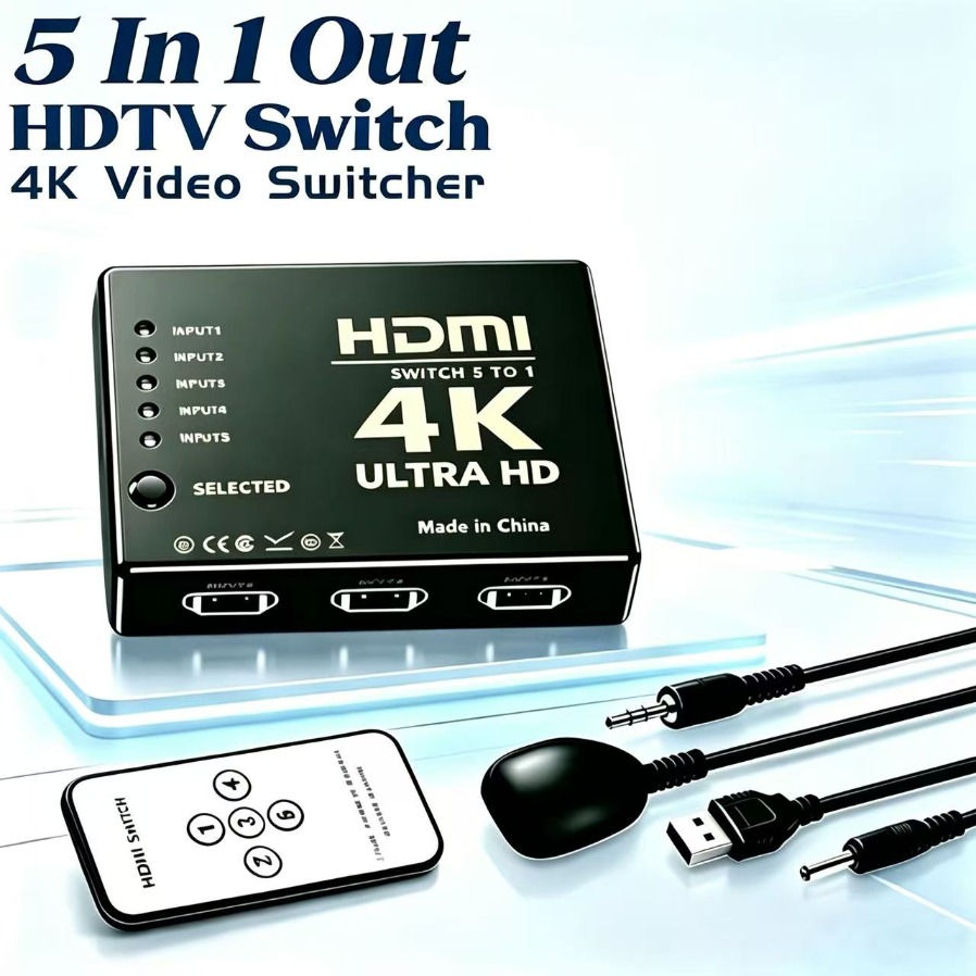 4K HDMI-compatible Switcher 5  - Esports Gaming Hub ulasan dan harga