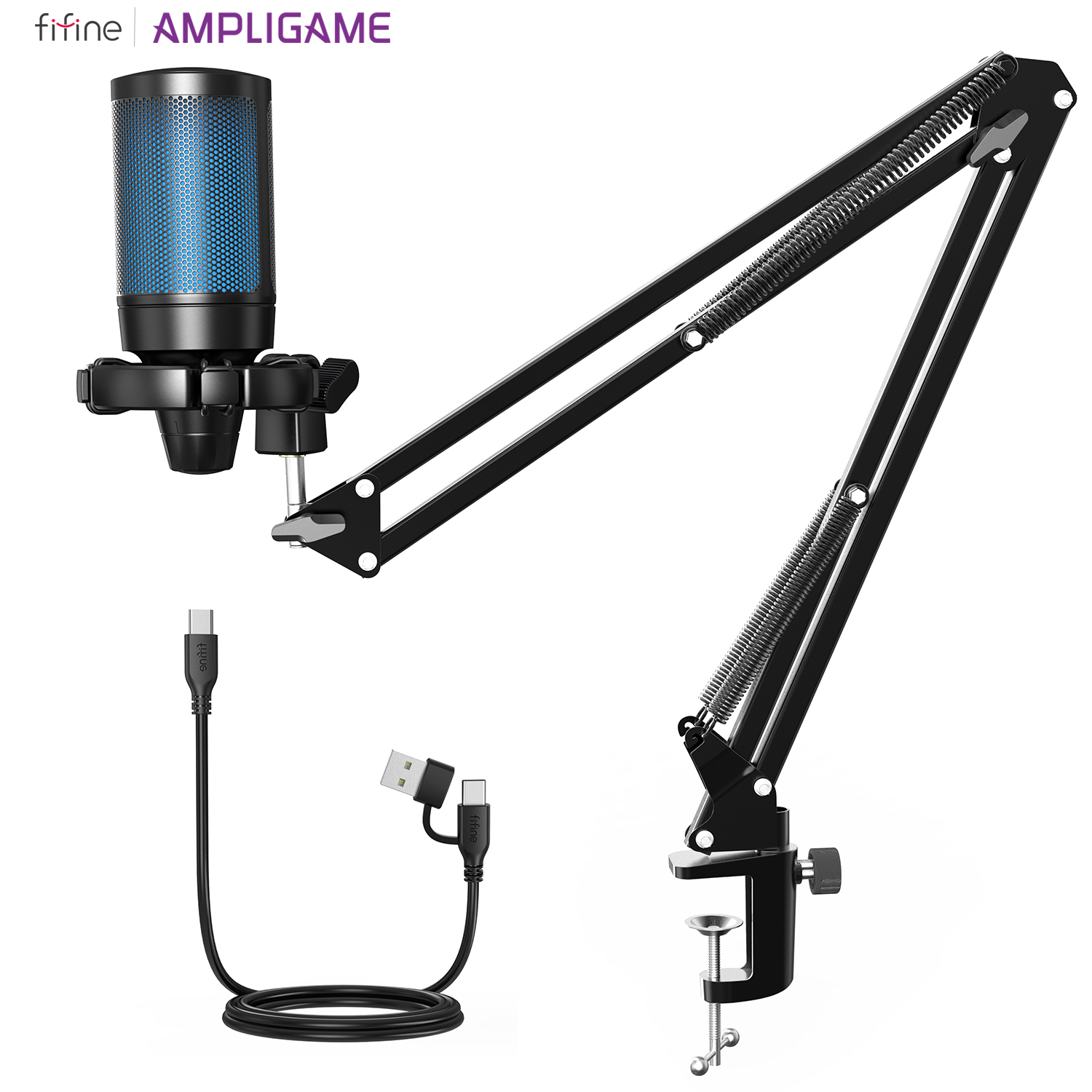 FIFINE USB Streaming Microphon - Streaming Mic Condenser ulasan dan harga