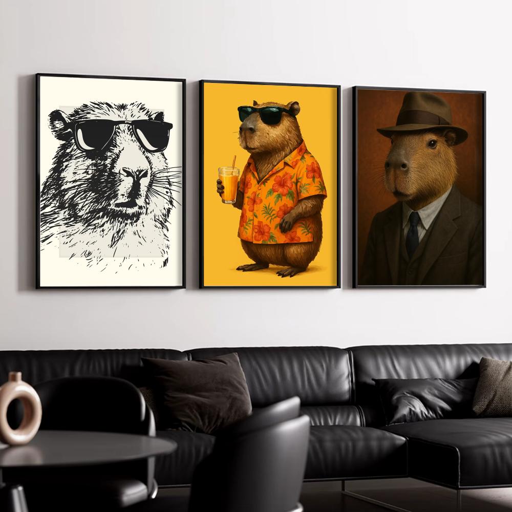 Sunglasses Capybara Print Wall - Esports Gaming Wallpaper ulasan dan harga