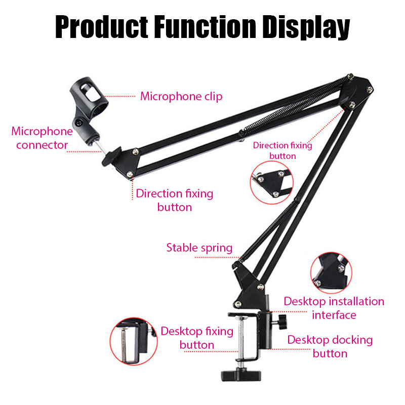 Professional Flexible Desktop  - Microphone Arm Boom ulasan dan harga