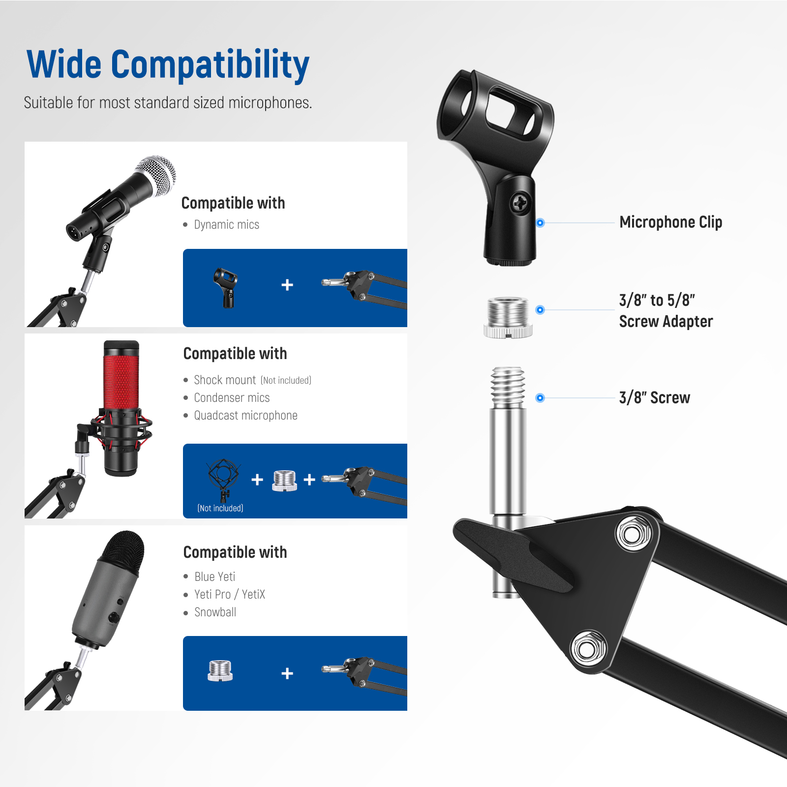 Neewer Microphone Arm Stand, S - Microphone Arm Boom ulasan dan harga