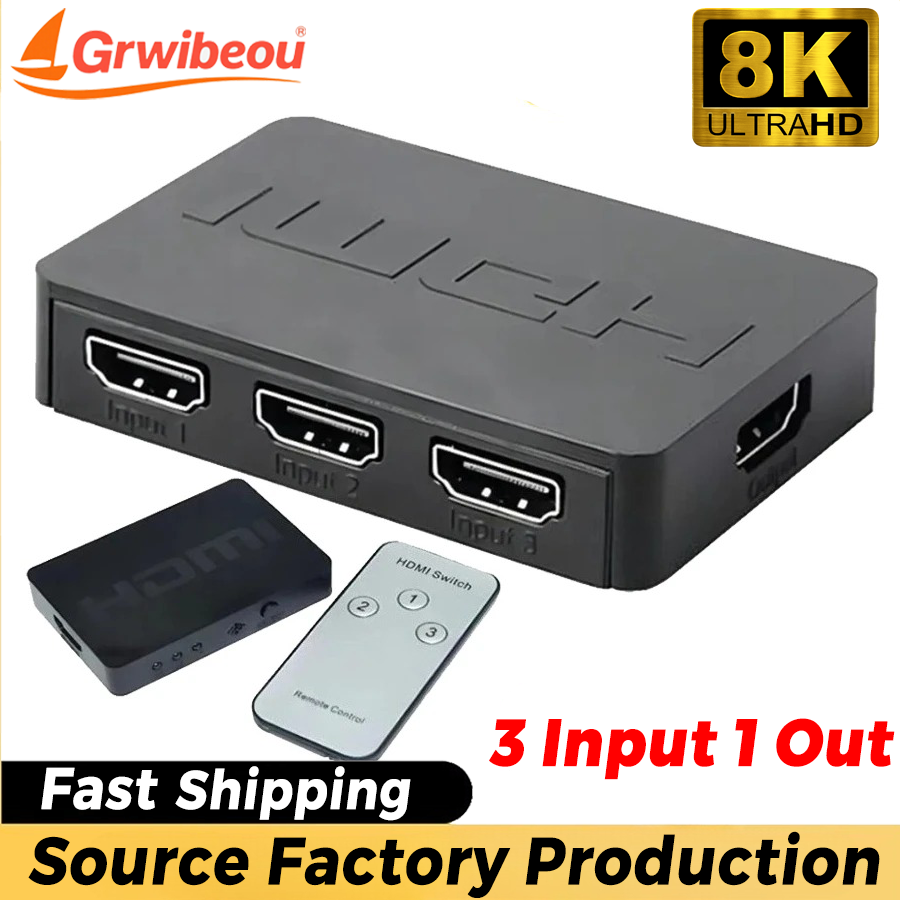 3 Ports HDMI-Compatible Switch - Esports Gaming Hub ulasan dan harga